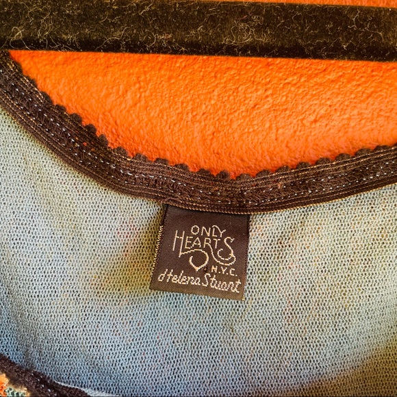 Only Hearts NYC Helena Stuart Mesh Tank Top Lace Multi Color Flower Embroidery - Picture 6 of 9